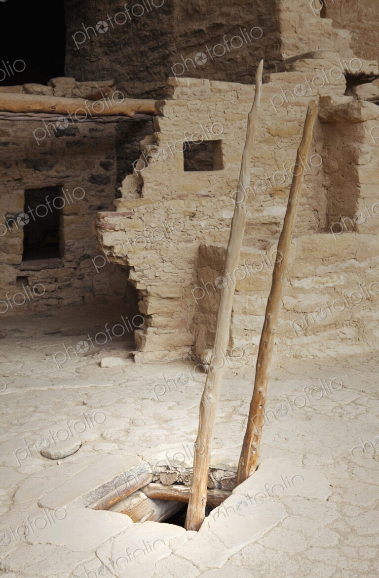 Ladder Leading to Cliff Dwellings