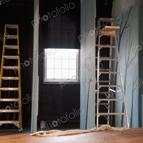 Ladders Offstage in a Theatre