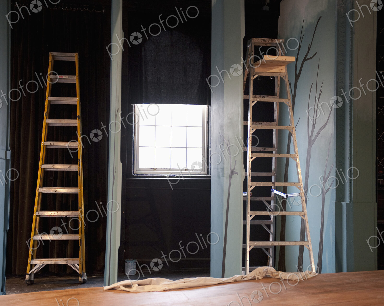 Ladders Offstage in a Theatre