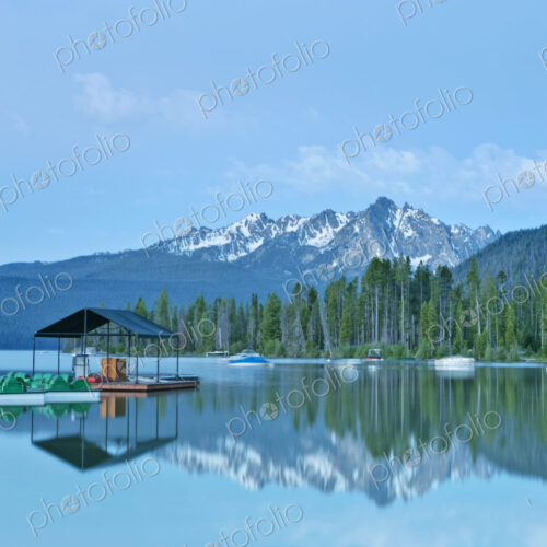 Lakeside Pier at a Lodge Resort
