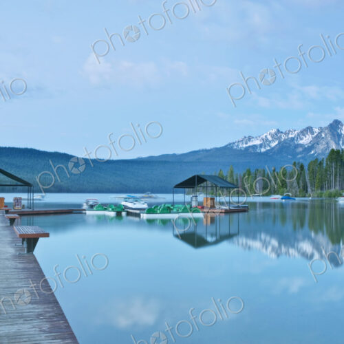 Lakeside Pier at a Lodge Resort