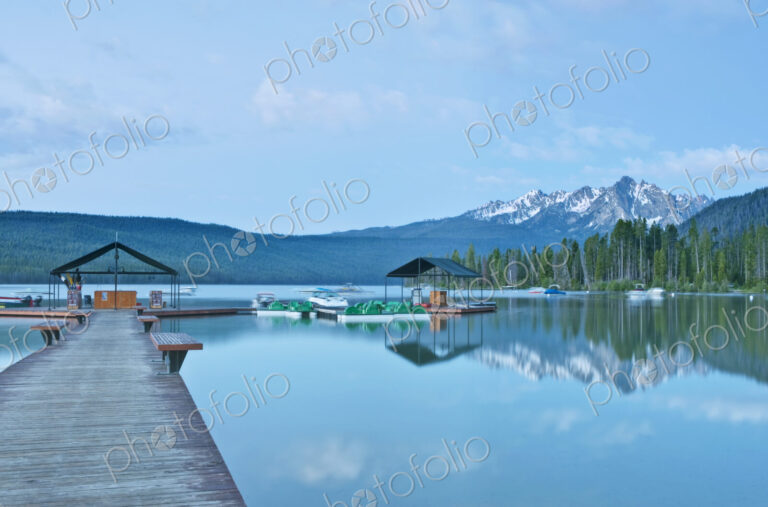 Lakeside Pier at a Lodge Resort
