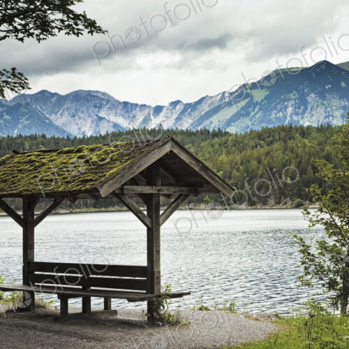 Lakeside Sitting Area and Mountains Lakeside Sitting Area and Mountains