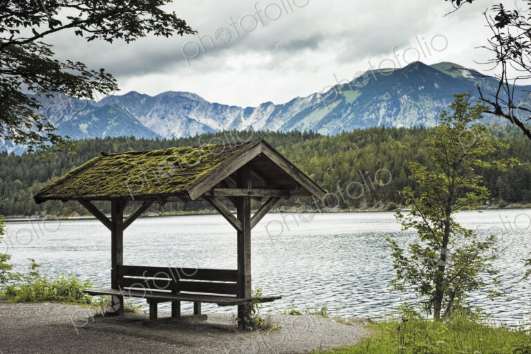 Lakeside Sitting Area and Mountains
