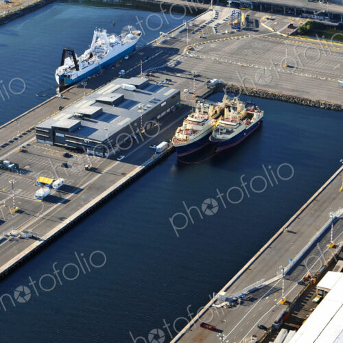 Large Boats Docked at a Port
