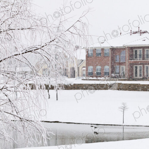Large Home in Snow Storm Large Home in Snow Storm