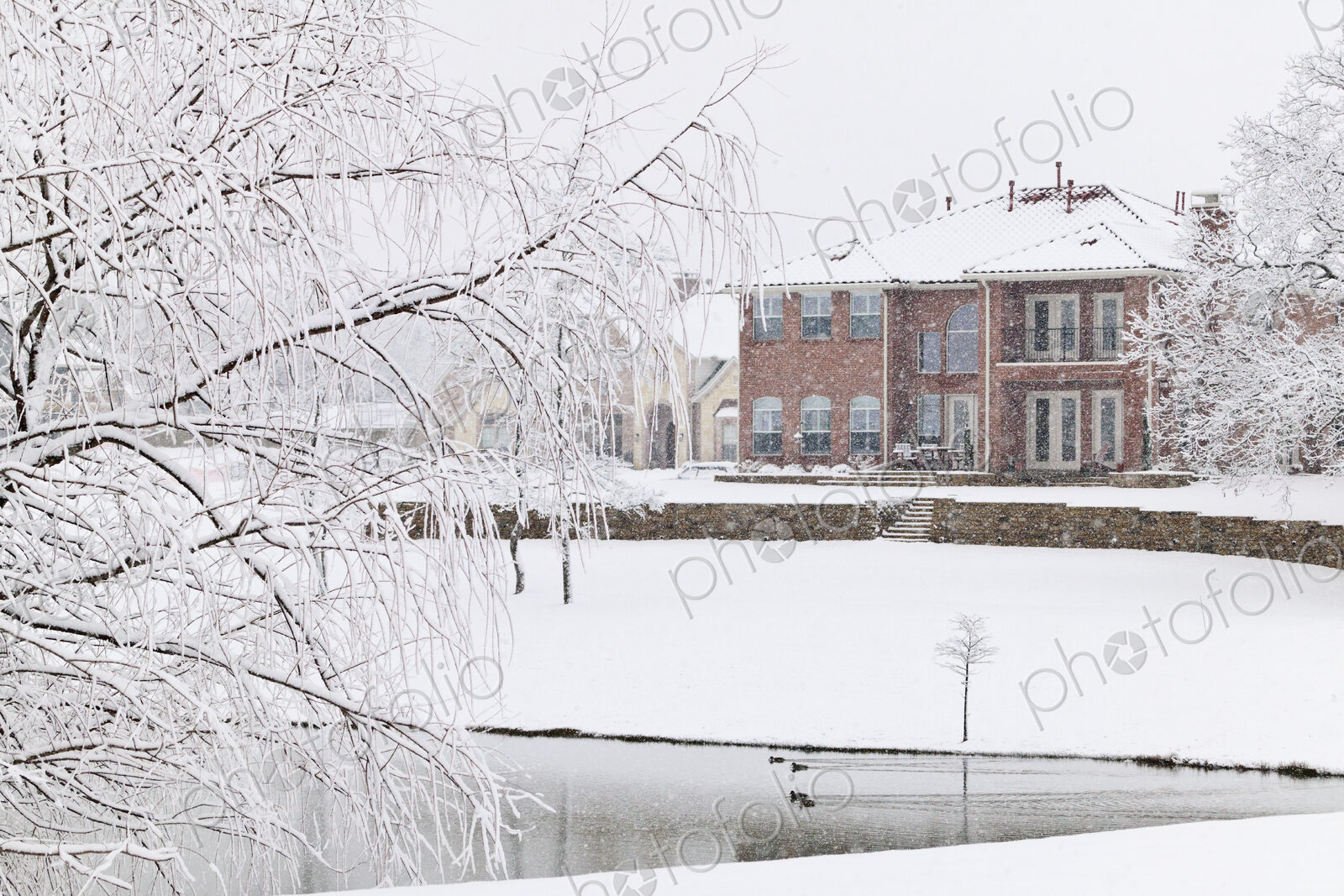 Large Home in Snow Storm