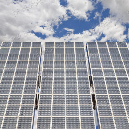 Large Solar Panels set up at angle.