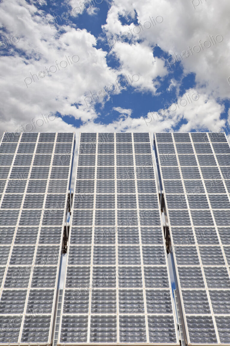 Large Solar Panels set up at angle.