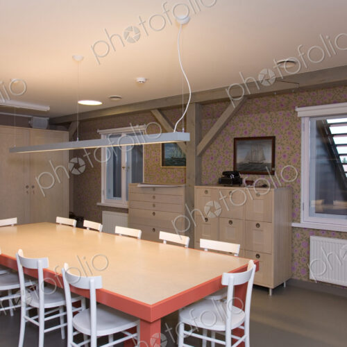Large dining table with chairrs in apartment. Large dining table with chairrs in apartment.