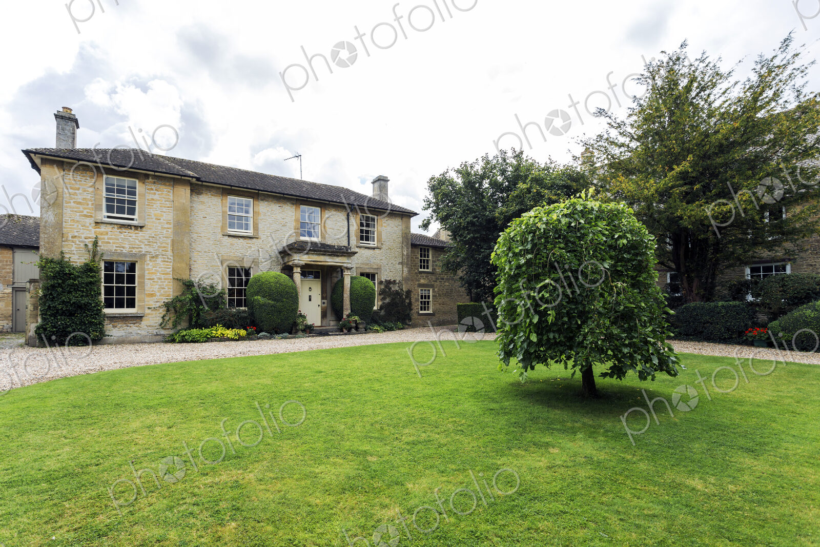Large front yard of house