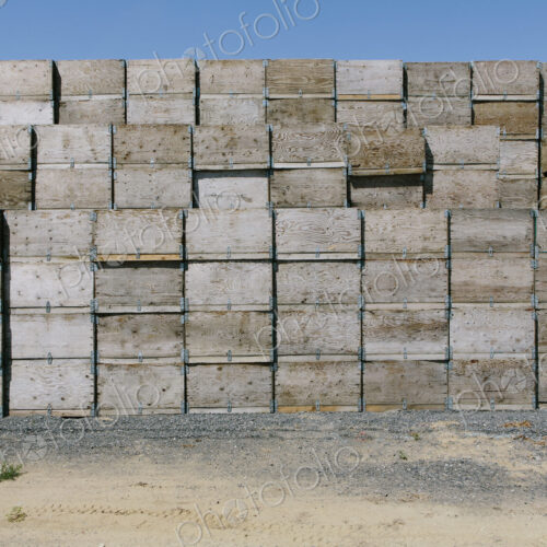 Large stack of fruit boxes for harvesting and storing apples, near Quincy Large stack of fruit boxes for harvesting and storing apples, near Quincy