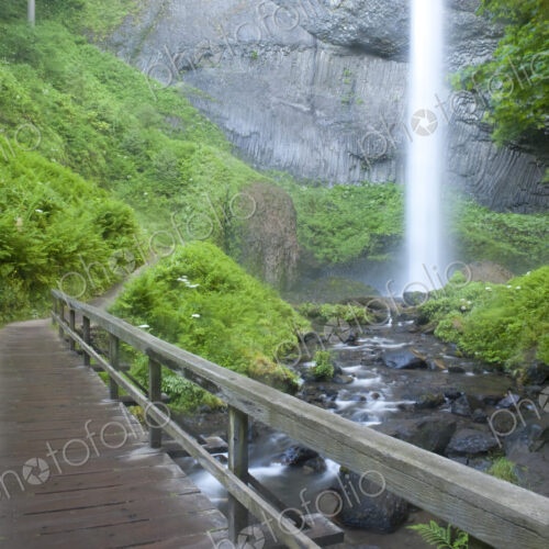 Latourell Falls, a waterfall cascading down the cliffs into the Columbia River Gorge,… Latourell Falls, a waterfall cascading down the cliffs into the Columbia River Gorge,…