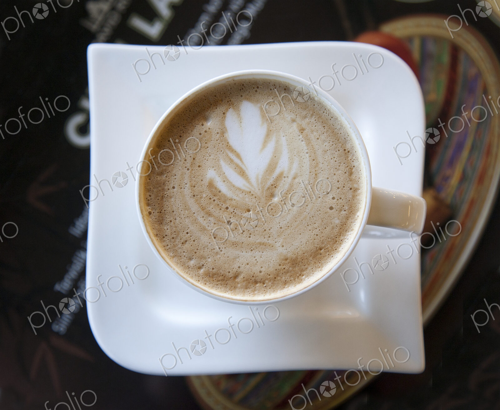 Latte With a Leaf Design
