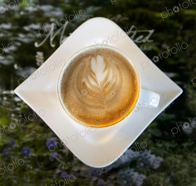 Latte With a Leaf Pattern