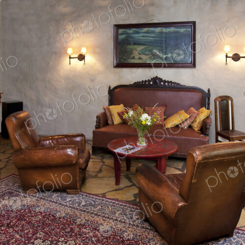 Leather Seating at Pädaste Manor Leather Seating at Pädaste Manor
