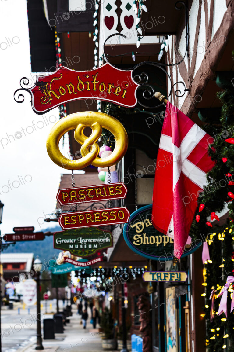 Leavenworth, a Bavarian themed town in eastern Washington.