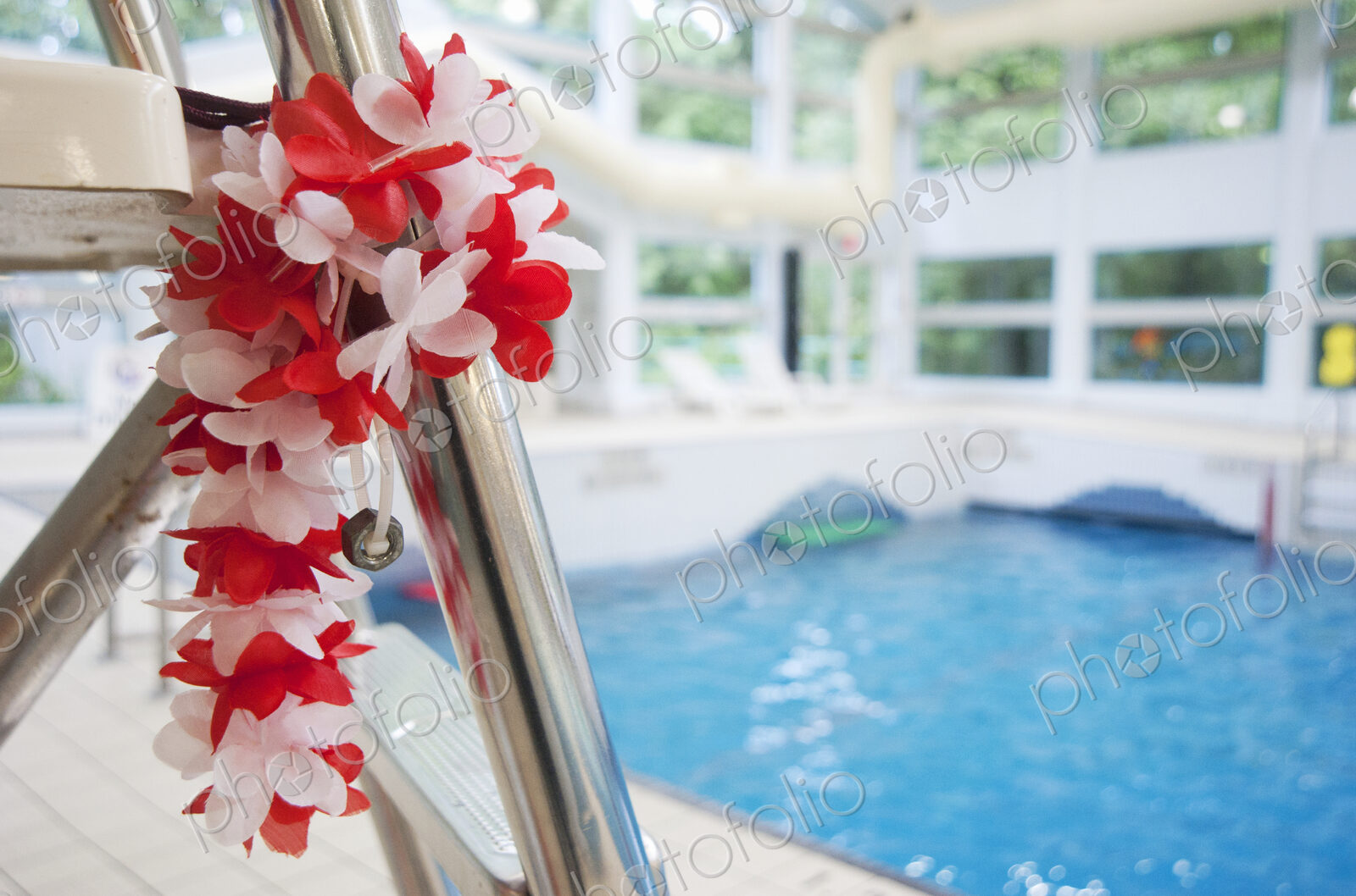 Lei on a Lifeguard Chair