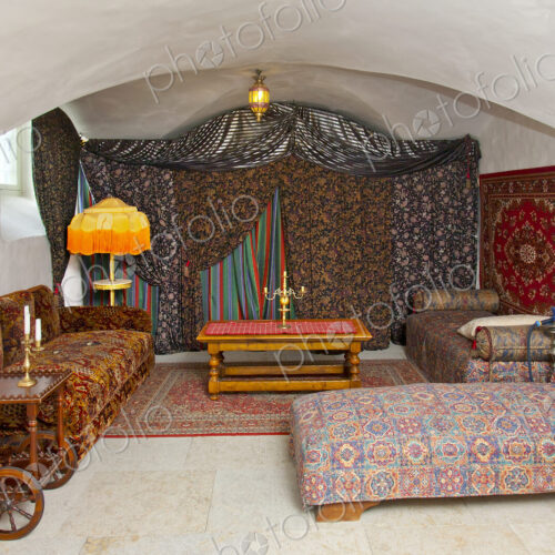 Leisure Room With Colorful Furniture and Curtains Leisure Room With Colorful Furniture and Curtains