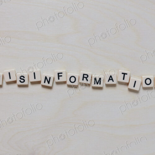 Letter blocks spelling "MISINFORMATION" Letter blocks spelling "MISINFORMATION"