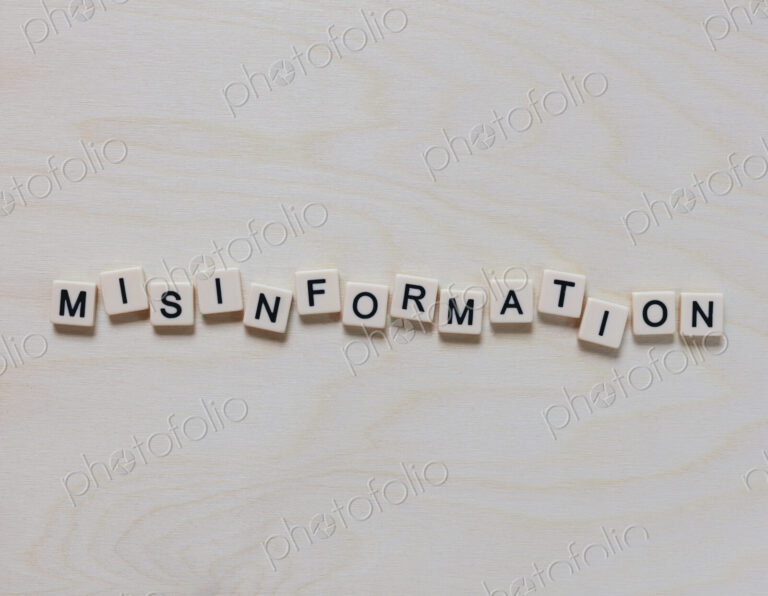 Letter blocks spelling "MISINFORMATION"