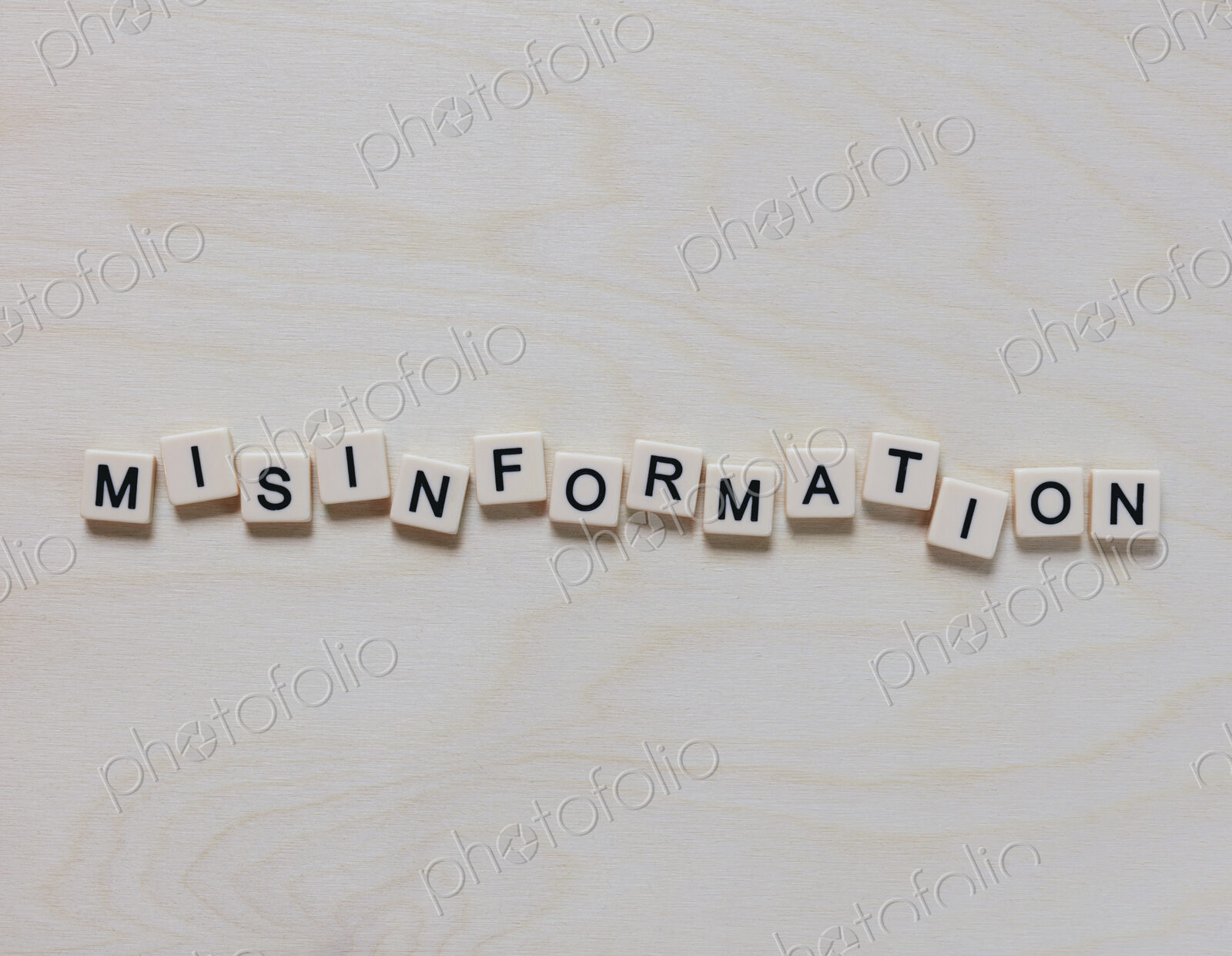 Letter blocks spelling “MISINFORMATION”