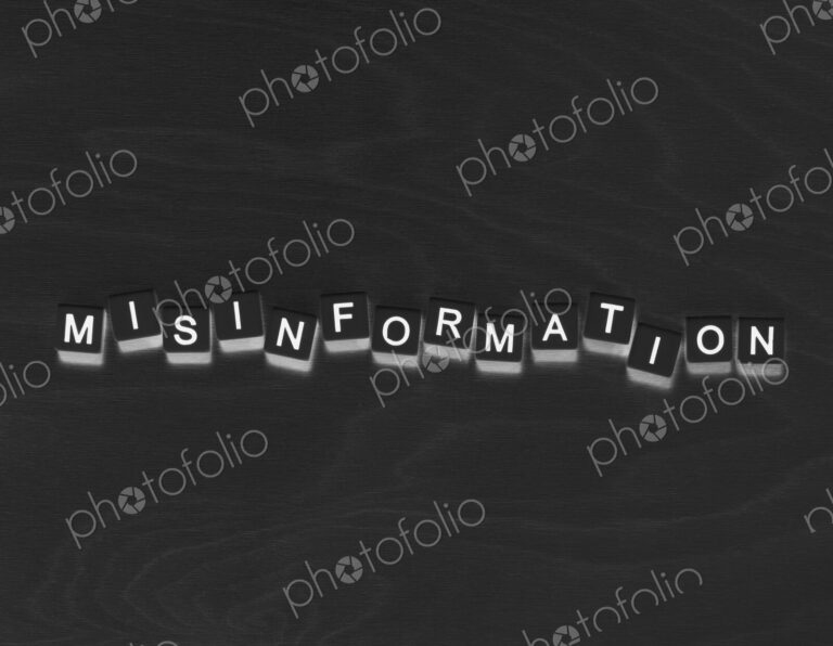 Letter blocks spelling "MISINFORMATION"