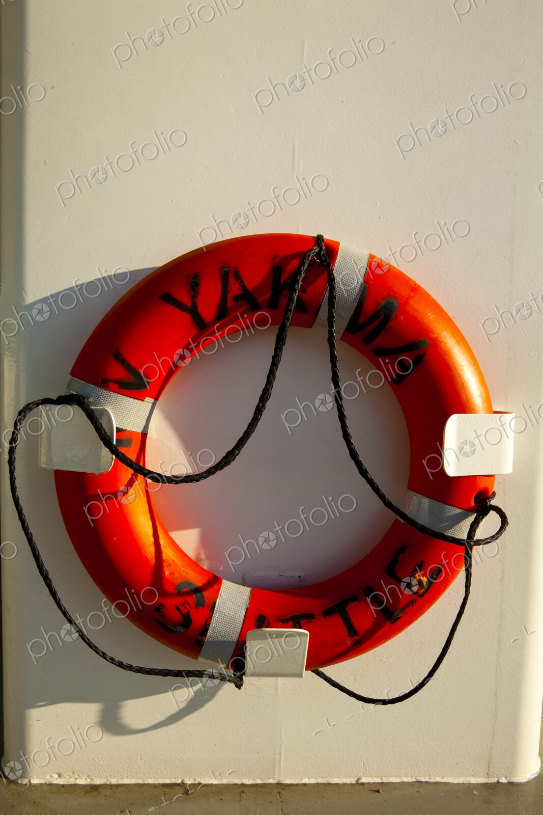 Life ring on Puget Sound ferry.
