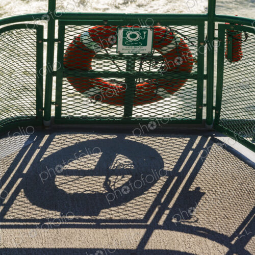 Life ring on the Spokane Ferry, Puget Sound
