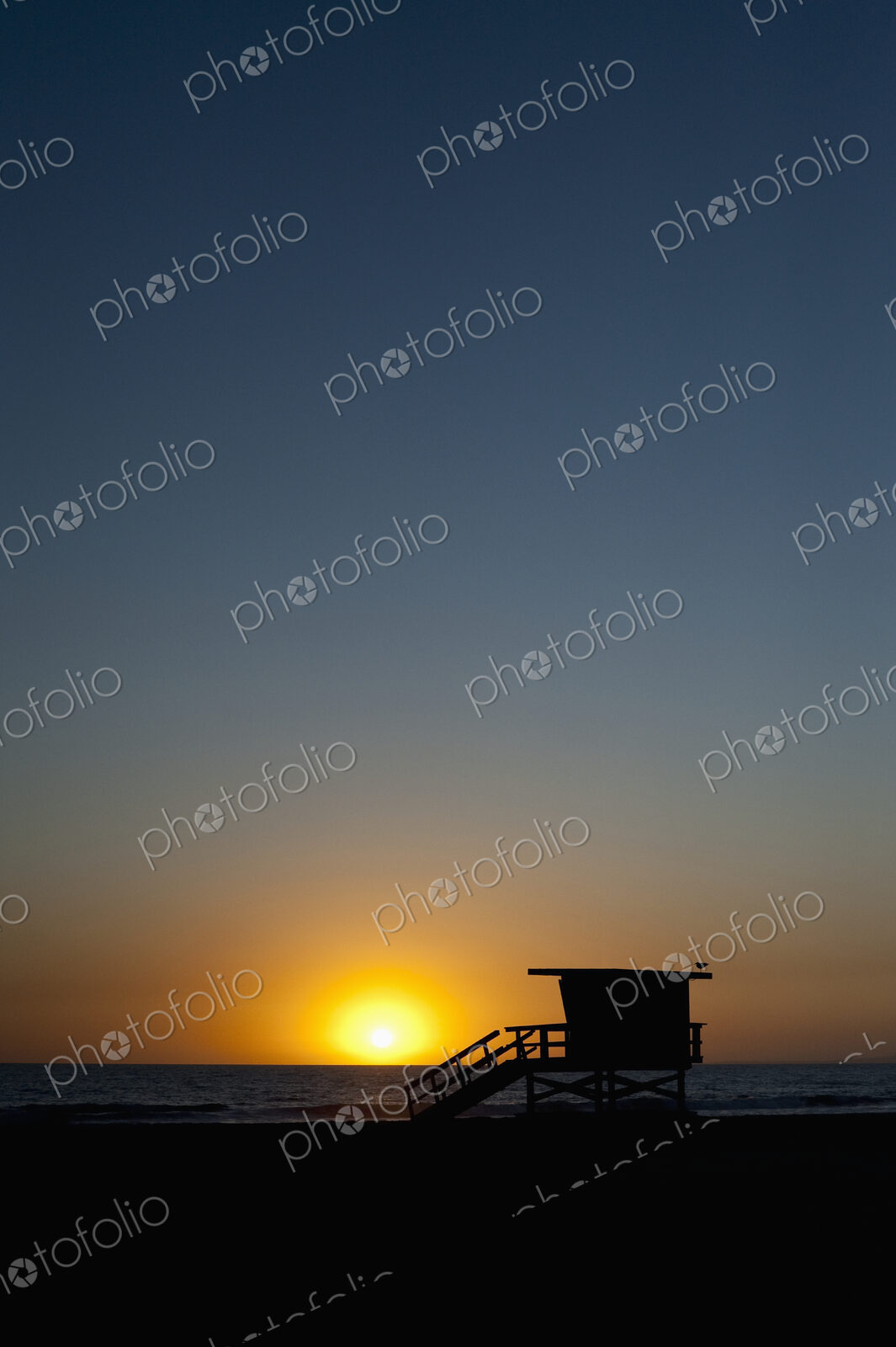 Lifeguard Station at Sunset