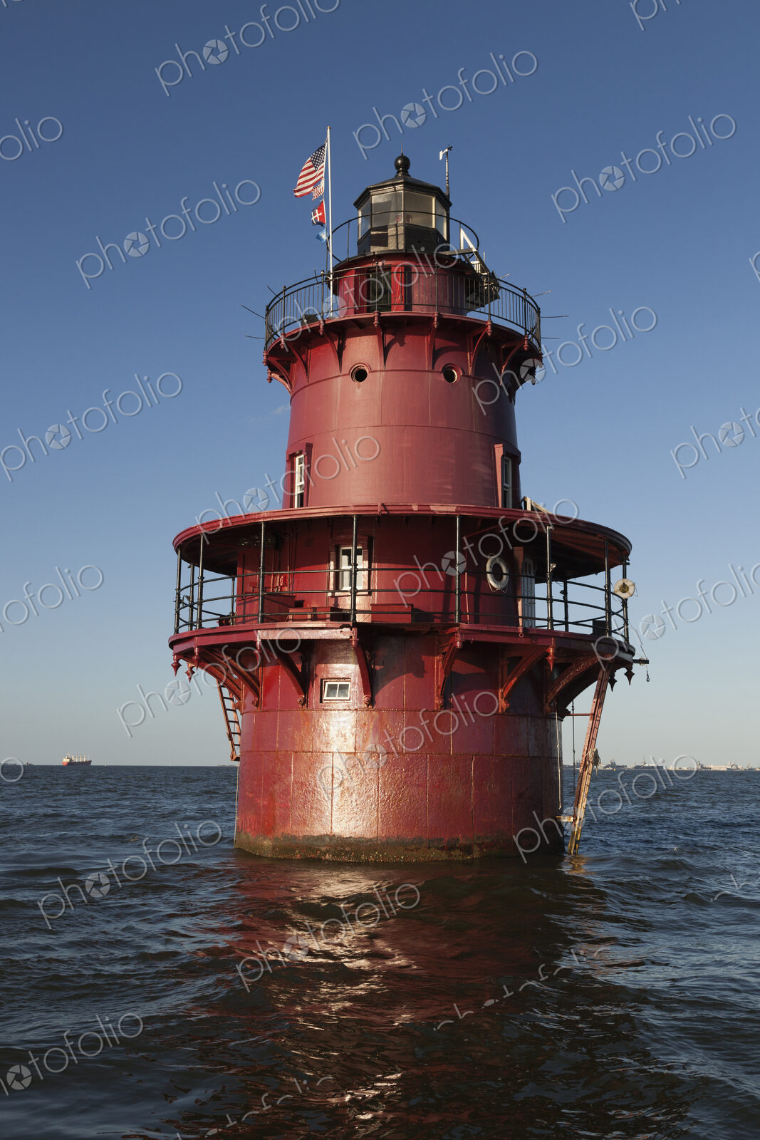 Lighthouse in ocean