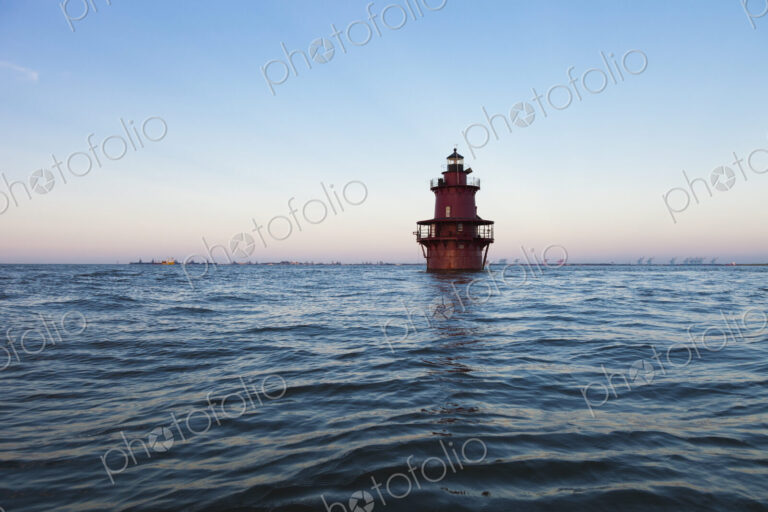 Lighthouse in ocean