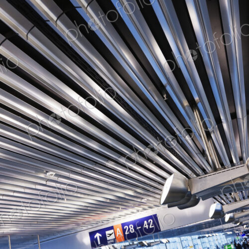 Lighting on Corrugated Style Ceiling Lighting on Corrugated Style Ceiling