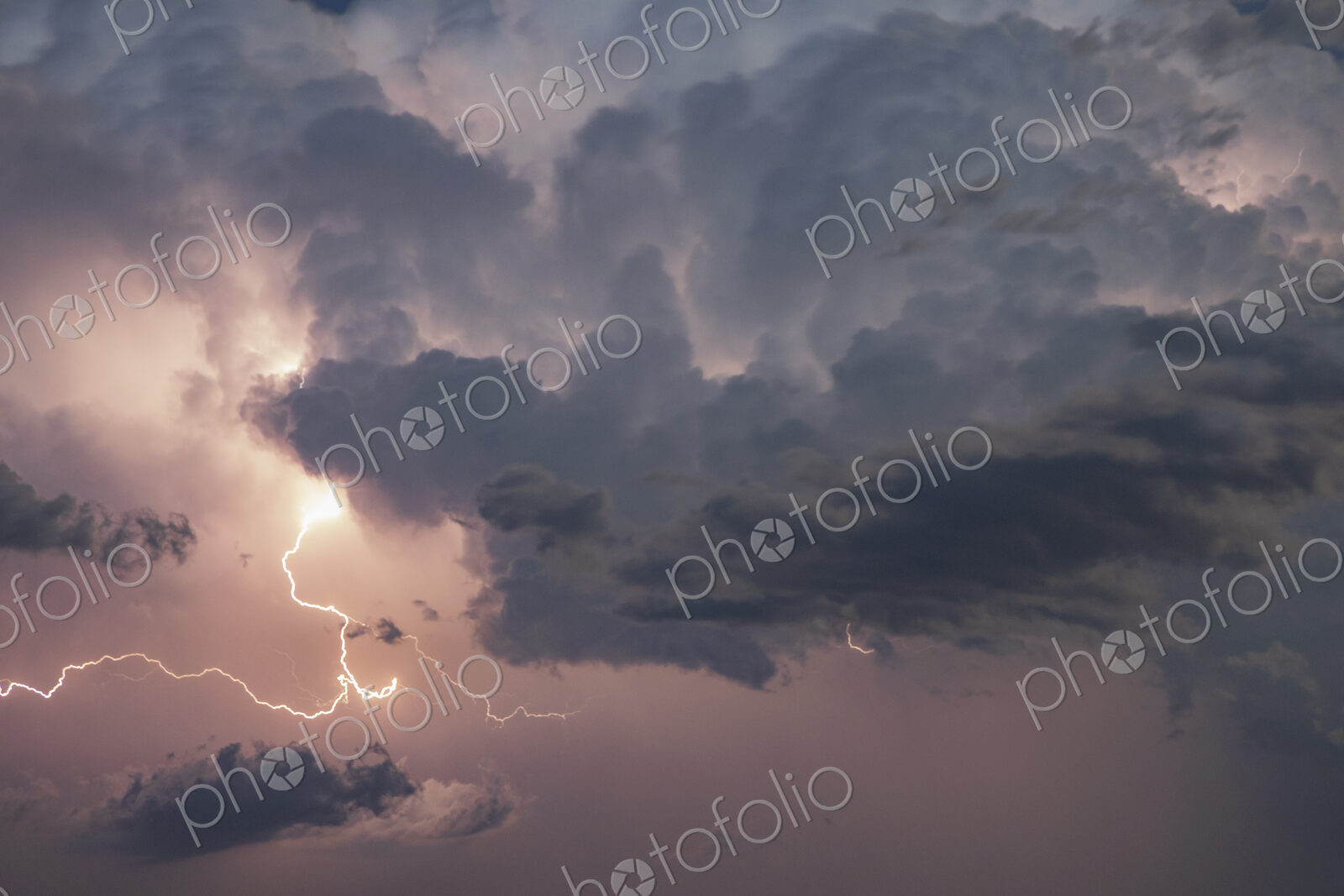 Lightning Show in the Back Side of a Supercell
