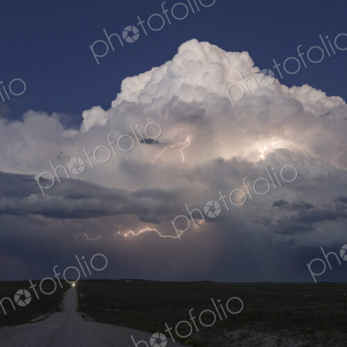 Lightning Show on the Back Side of a Supercell; Lightning Show on the Back Side of a Supercell;