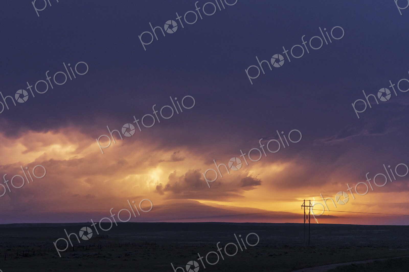 Lightning Storm in Storm Clouds from Highway 212.