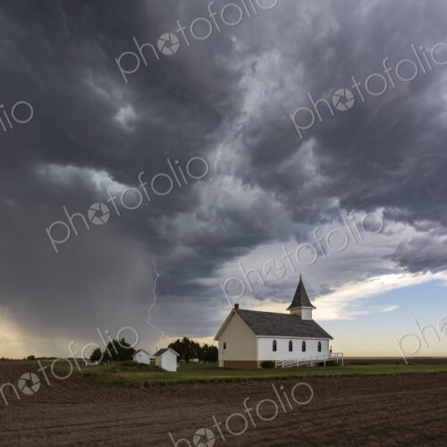 Lightning Strike near the Berea Evangelical Lutheran Church, a small church under a… Lightning Strike near the Berea Evangelical Lutheran Church, a small church under a…