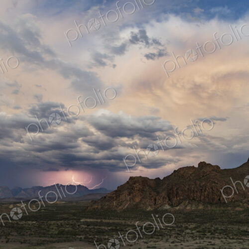 Lightning over the Chisos Mountains in Big Bend National Park Lightning over the Chisos Mountains in Big Bend National Park