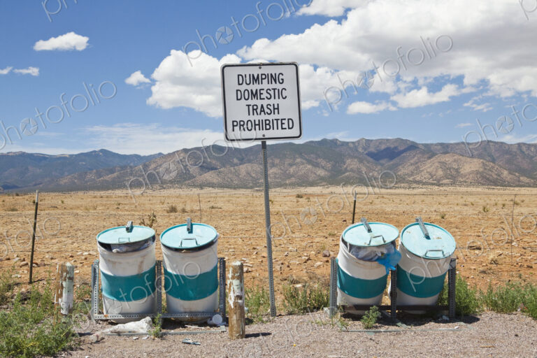 Litter Bins Alongside the Highway