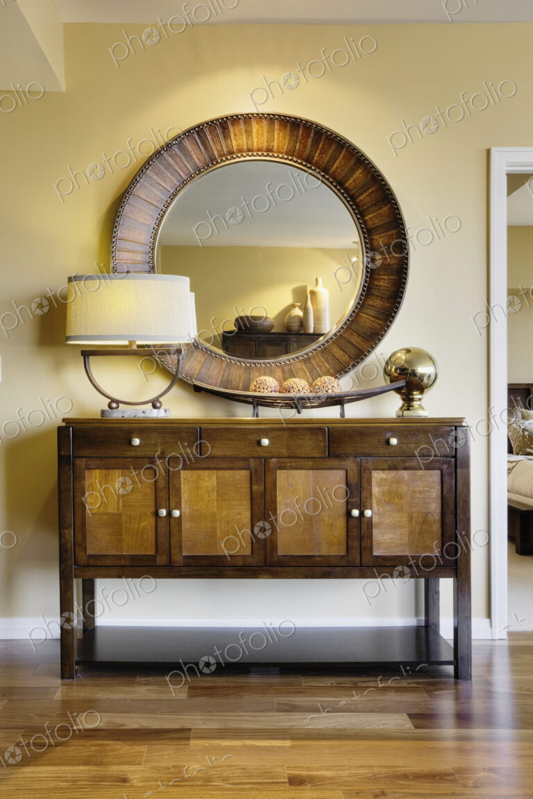 Living Room Cabinet With Mirror