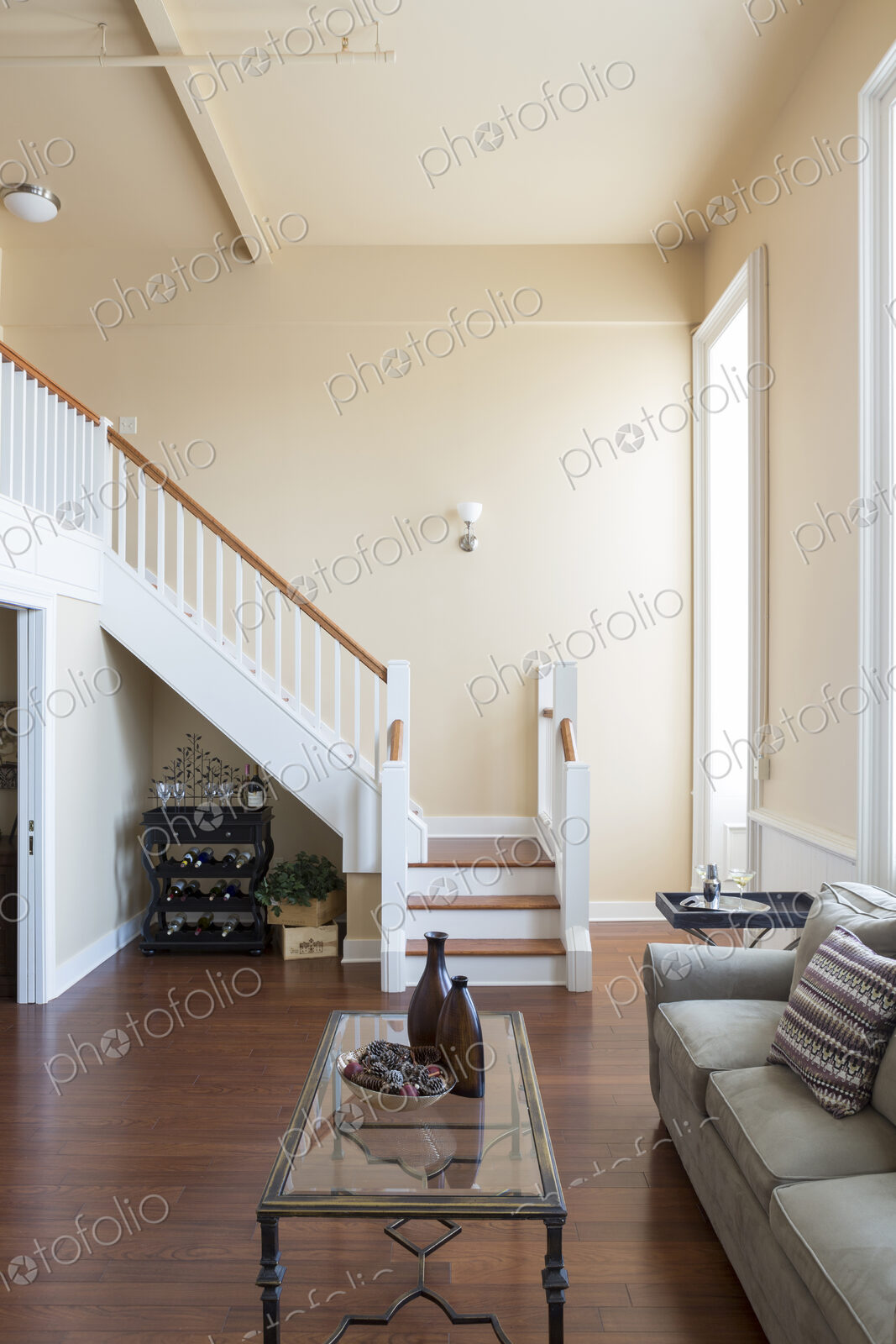 Living room and stairs