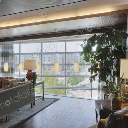 Living room in luxury highrise apartment Living room in luxury highrise apartment