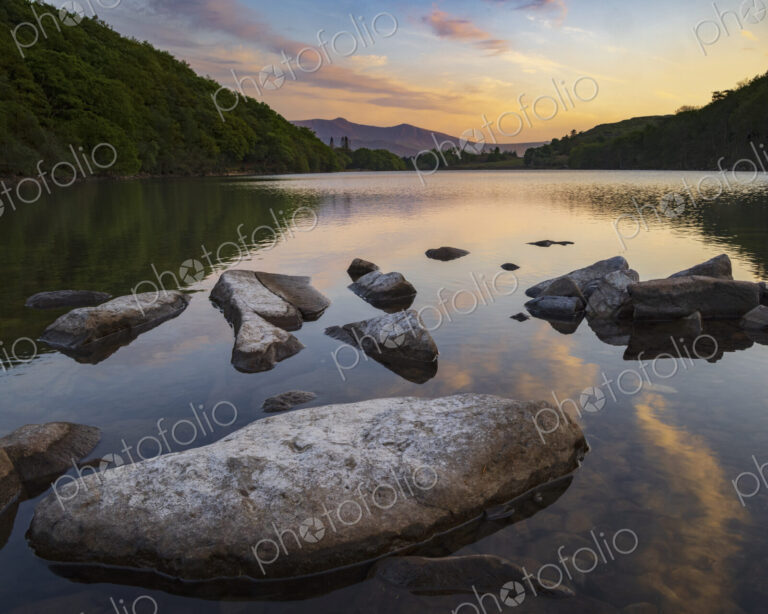 Llyn Cuinwch at Sunset