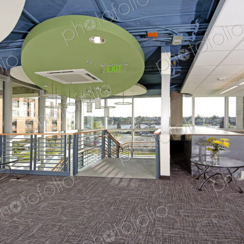 Lobby Seating and Stairs in an Office Building Lobby Seating and Stairs in an Office Building