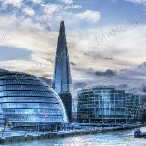 London City Hall and the Shard located on the South Bank at the River Thames. London City Hall and the Shard located on the South Bank at the River Thames.