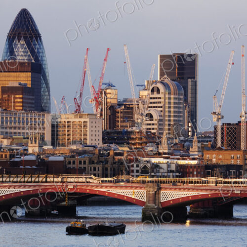 London Skyline and the Waterloo Bridge London Skyline and the Waterloo Bridge