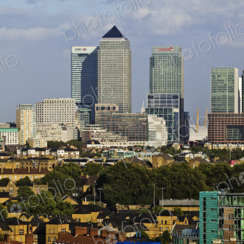 London Skyline at Canary Wharf