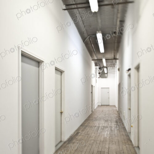Long Corridor With Closed Doors Long Corridor With Closed Doors