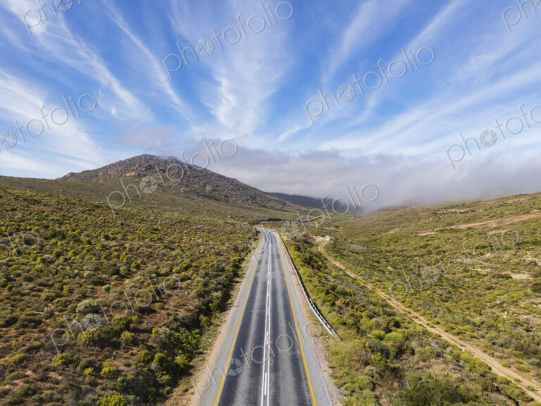 Looking South at the N7 Cape to Namibia Highway default Kamieskroon, Northern Cape,…