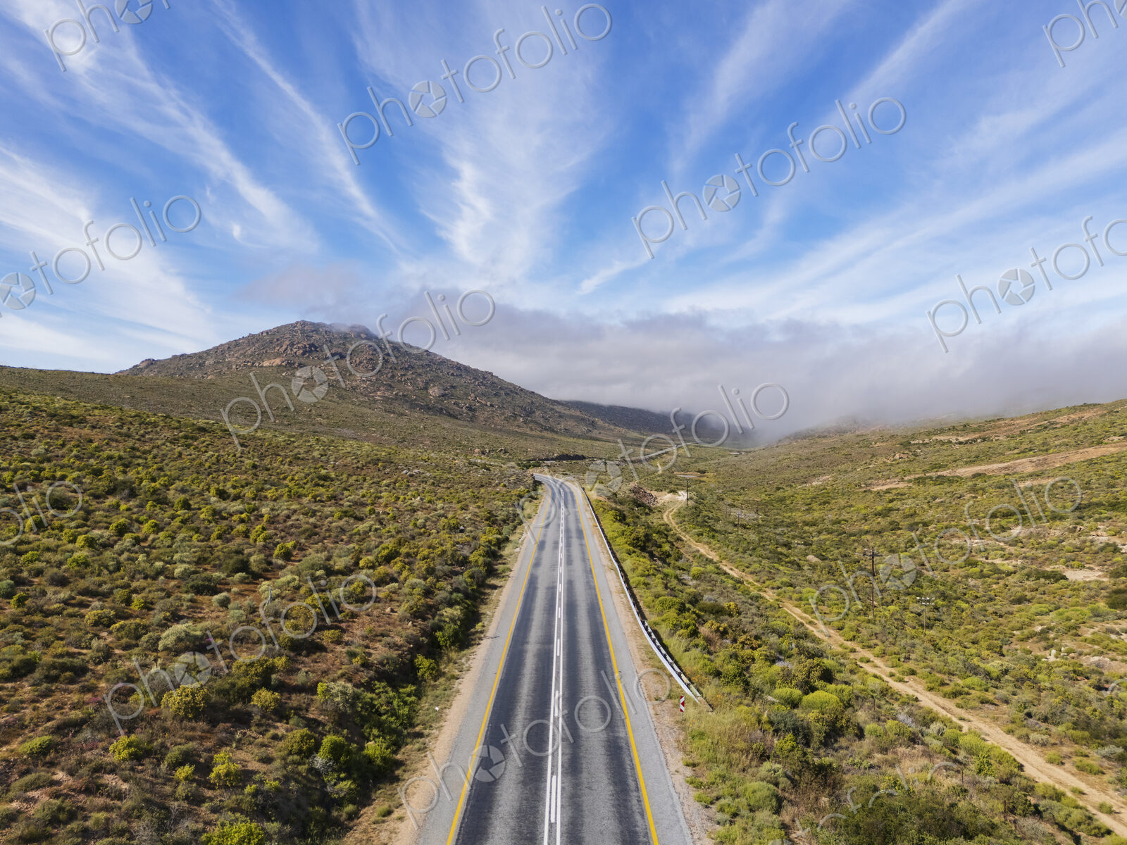 Looking South at the N7 Cape to Namibia Highway default Kamieskroon, Northern Cape,…